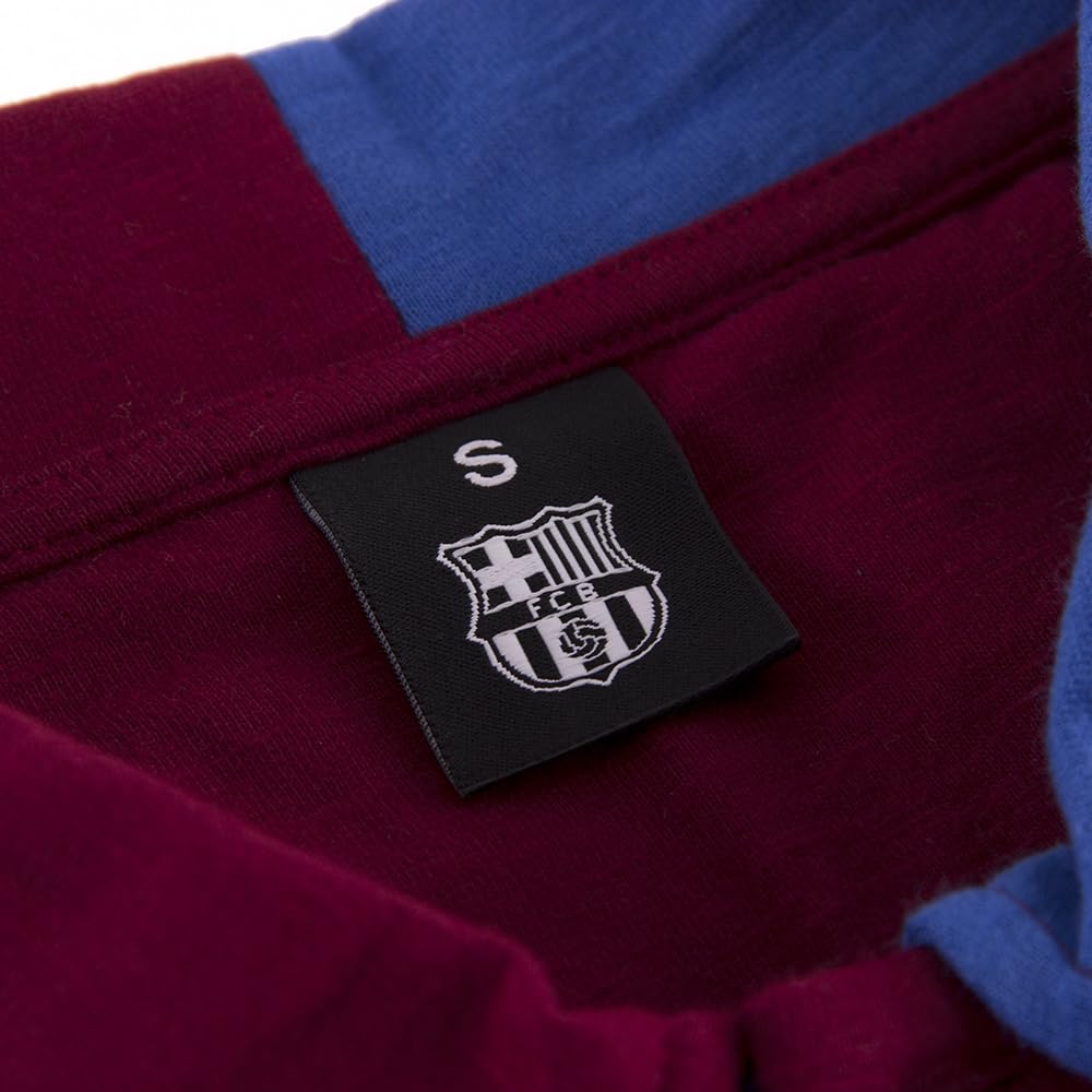 Copa - Camiseta de Fútbol - Hombre - FC Barcelona 1899 - Retro - Manga Larga - Azul/Rojo - 100% algodón