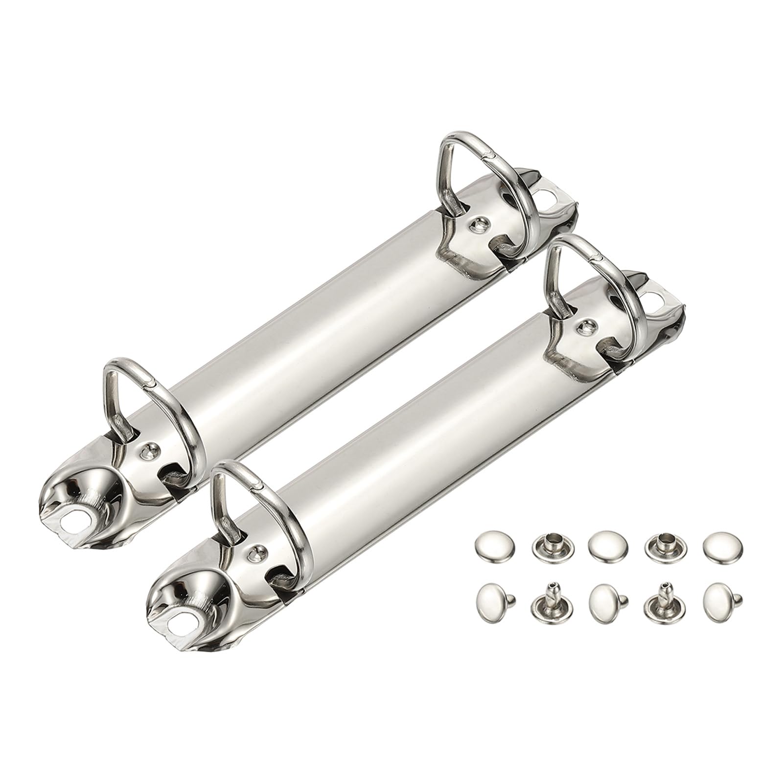 PATIKIL B7 2 Hole Ring Binder Mechanisms, 2 Set 0.63" D Ring Replacement Binder Planner Loose Leaf Binding Spines for Organizers DIY Fill Paper