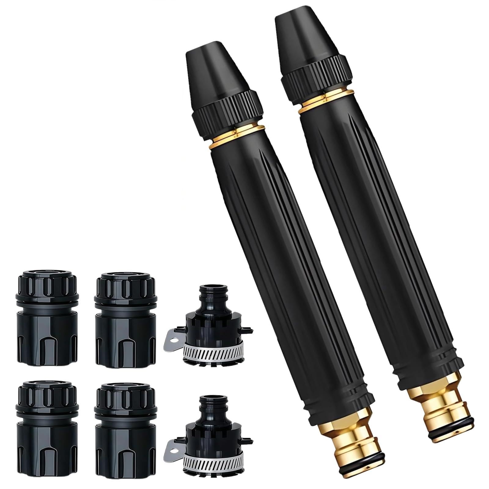 Photo 1 of 2PCS Home High pressure Car Wash Water Gun, Adjustable High Pressure Jet Sweeper Spray Nozzle with Leak-Proof Design?Applicable to Garden high Pressure hose Nozzle for Car Wash, Lawn, Patio Cleaning