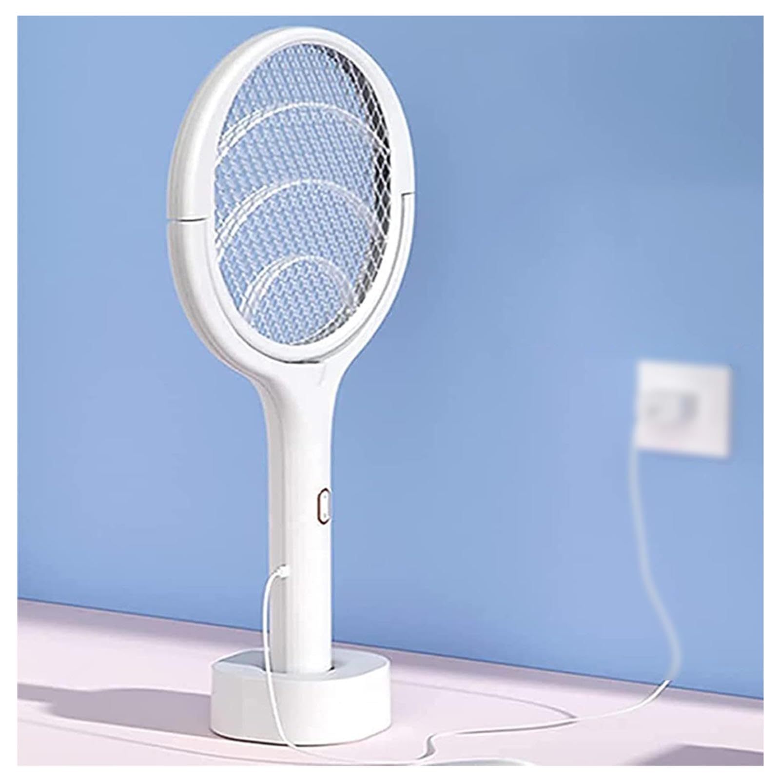 FAXIOAWA Matamoscas eléctrico, Interruptor de Seguridad Doble Recargable, matamoscas electrónico, Raqueta para Ahorrar Espacio, exterminador de Insectos, Adecuado para habitación Familiar