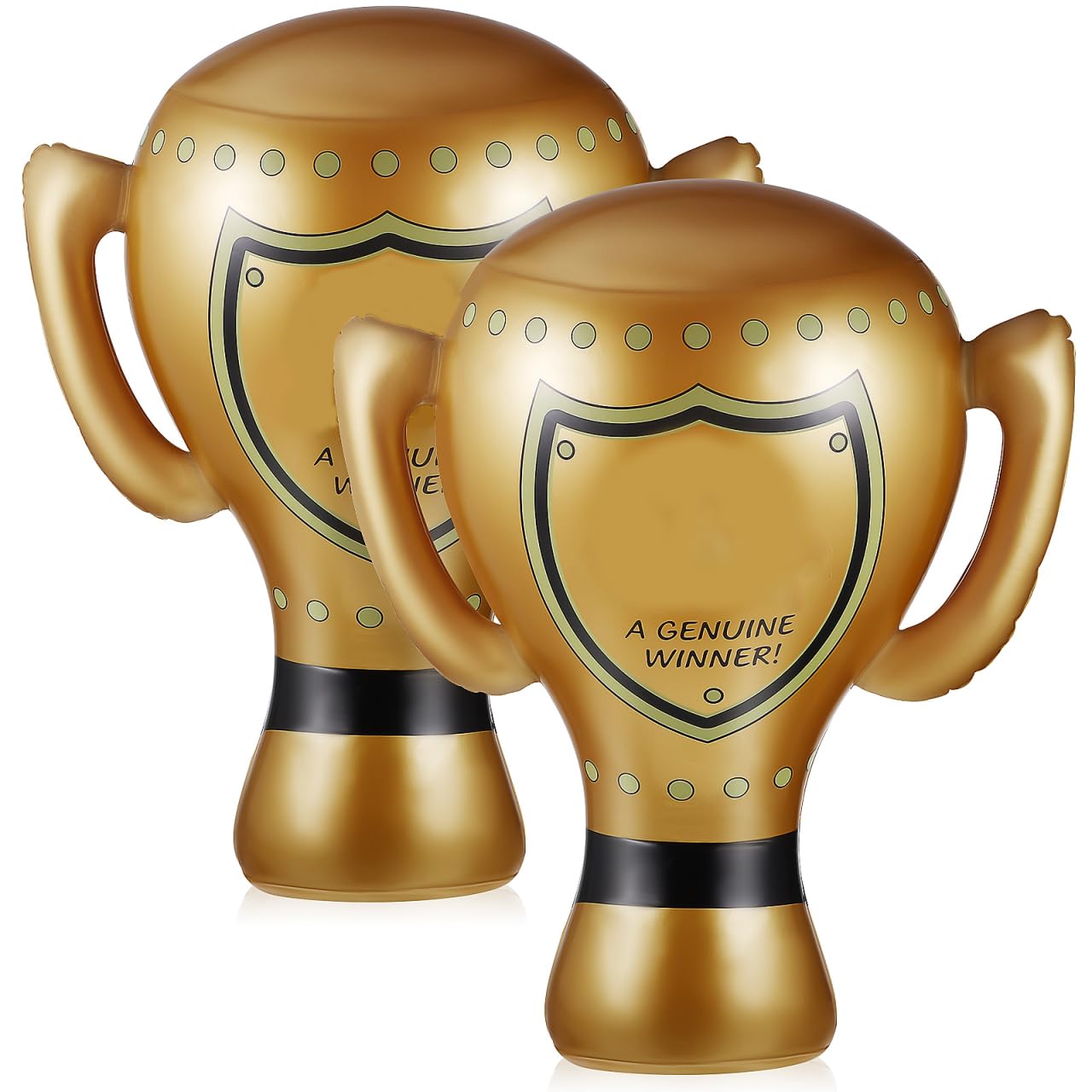 Photo 1 of **ONLY ONE**MAGICLULU 2Pcs Inflatable Trophy - 20 x 20 Inch Giant Gold Award Cup, PVC Winner Prize Prop for Sports Competitions, Party Decorations, Corporate Events Carnival Photo Booth