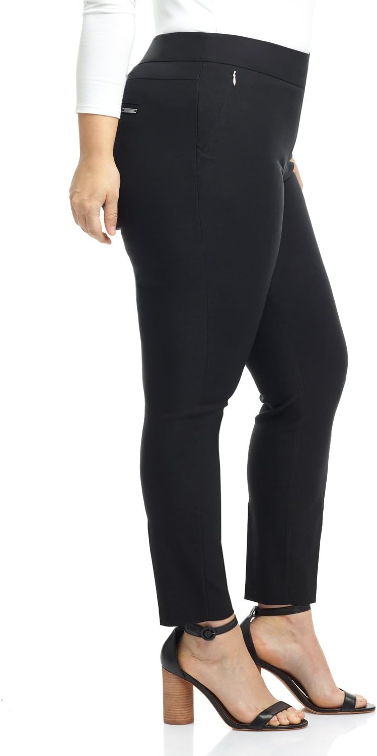 Rekucci Curvy Woman Ease into Comfort Skinny Plus Size Pant w/Tummy Control