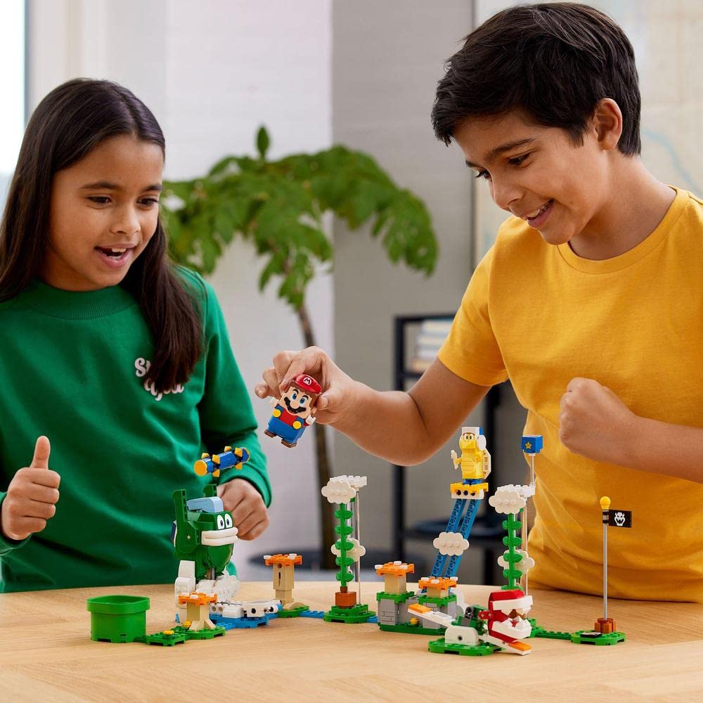 LEGO 71409 Super Mario Ensemble d’Extension Le Défi du Maxi-Spike sur Un Nuage, Jeu de Construction, pour Figurine Interactive, Jouet Enfant 8 Ans, Cadeau