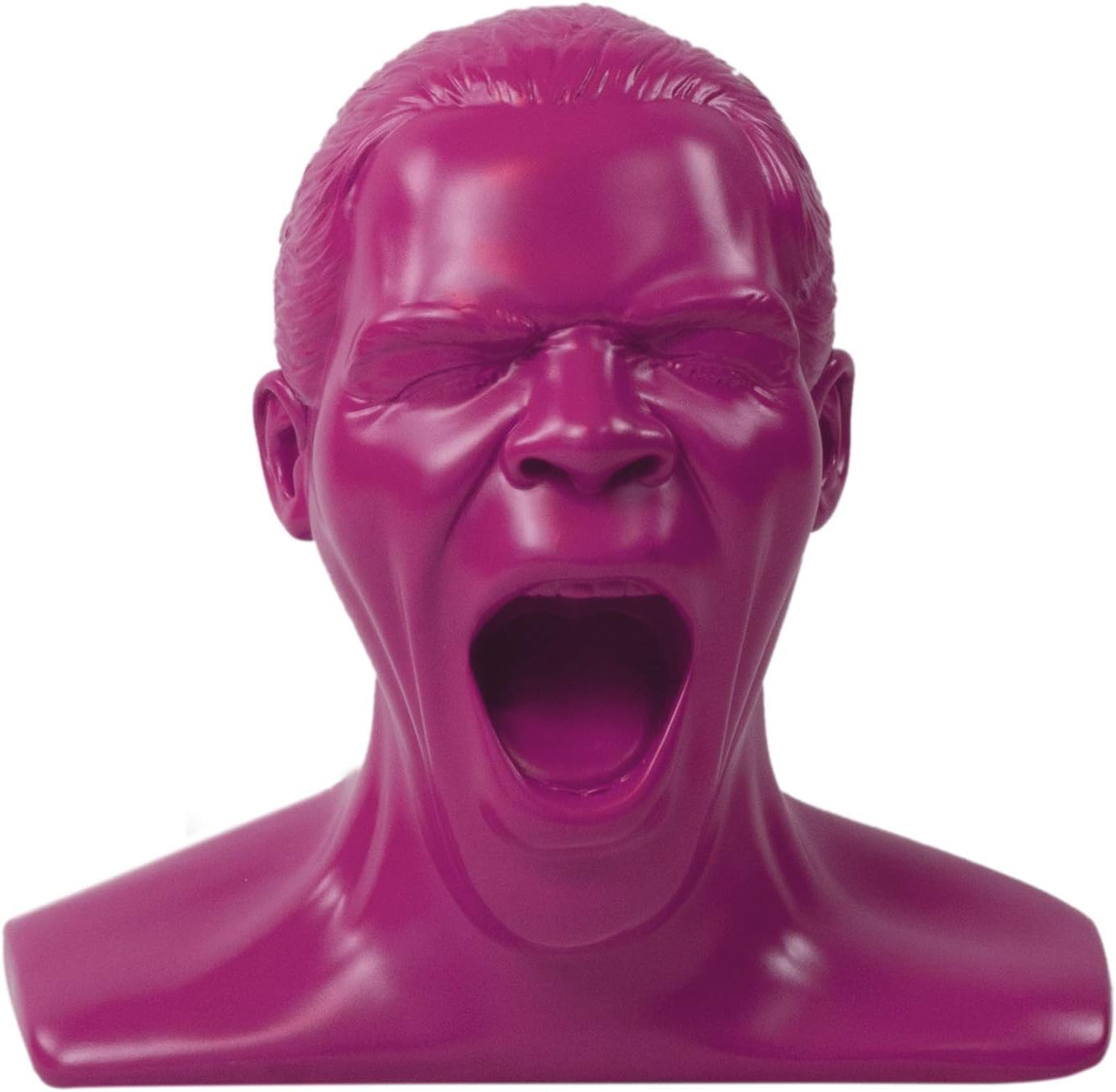 OEHLBACH Scream Unlimited Plus - exclusive headphone stand in the shape of the legendary Oehlbach head - optimal storage of larger over-ear headphones (made in Germany) handmade - fire red