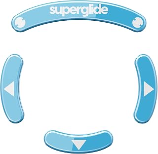 Superglide - Fastest and Smoothest Mouse Feet/Skates Made with Ultra Strong Flawless Glass Super Fast Smooth and Durable Sole for Logitech GPro Wireless [Blue]