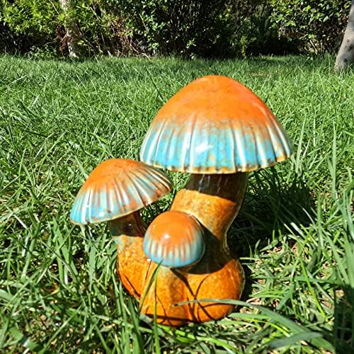 SUIBIAN Ceramic Mushroom for Garden Decor,Mushroom Statue Decor