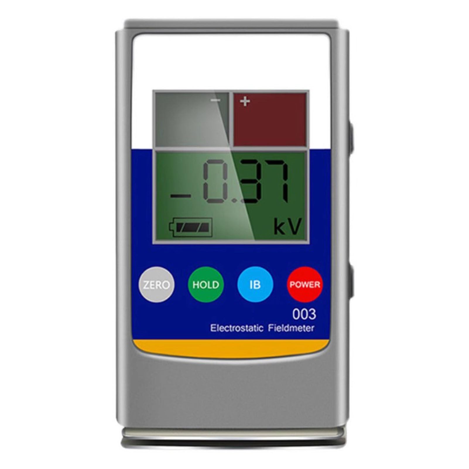 Przenośny miernik pola elektrostatycznego, ręczny tester z cyfrowym wyświetlaczem LCD, szybka prędkość pomiaru tekstyliów, włókien, papieru, gumy i tworzywa sztucznego