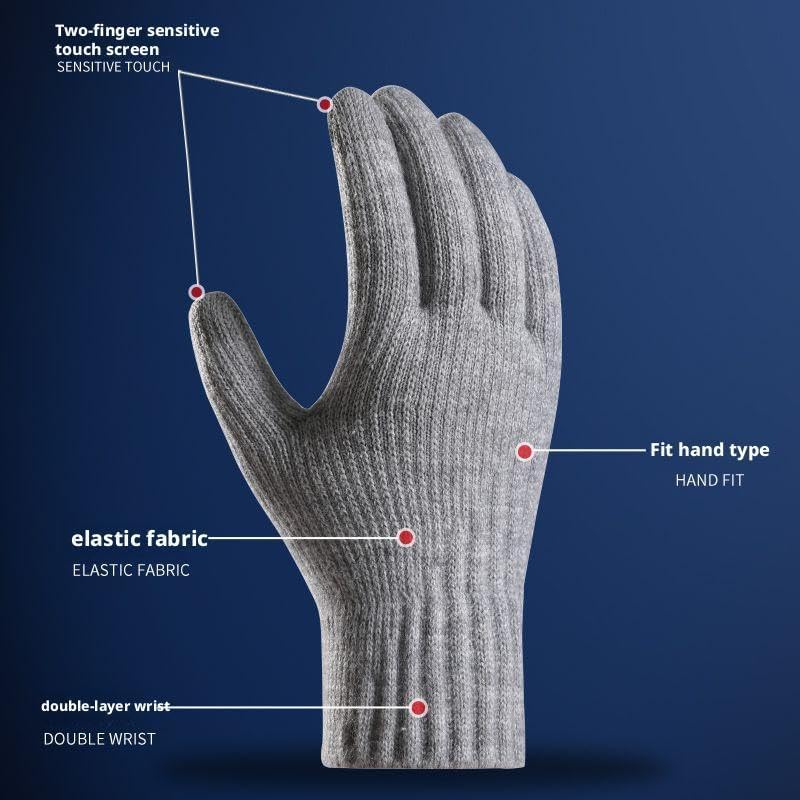 Women Gloves Touch Screen - Thermal Glove Womens Ladies Knitted Gloves Mittens Soft Warm Gloves for Women - Image 3