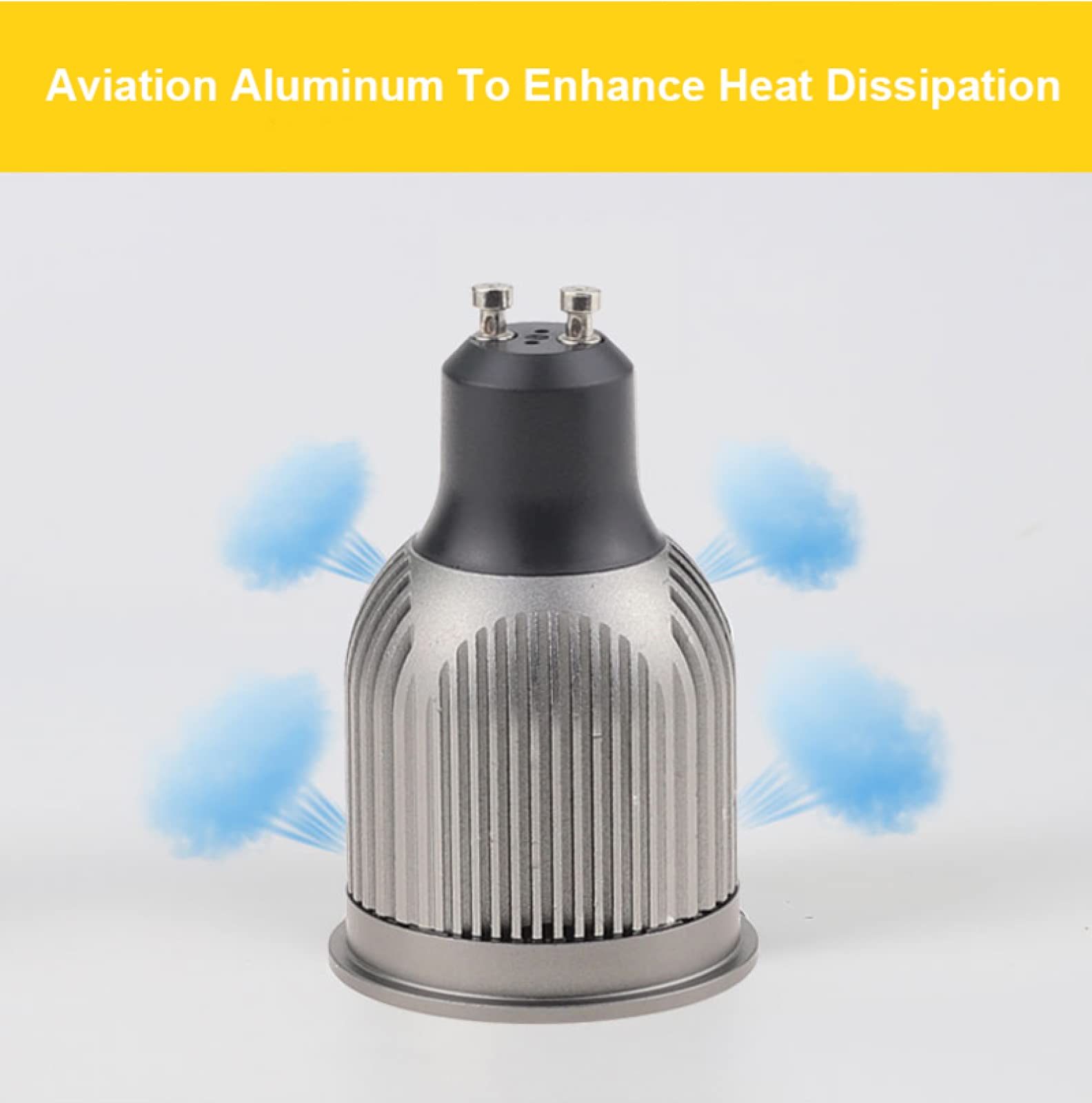 Bombilla de foco LED de disipación de calor 220V 110V 3W 5W 7W 9W 12W COB no regulable GU10 MR16 E27 GU5.3 Lámpara de foco LED,4000-4500K 12w,GU5.3 220V