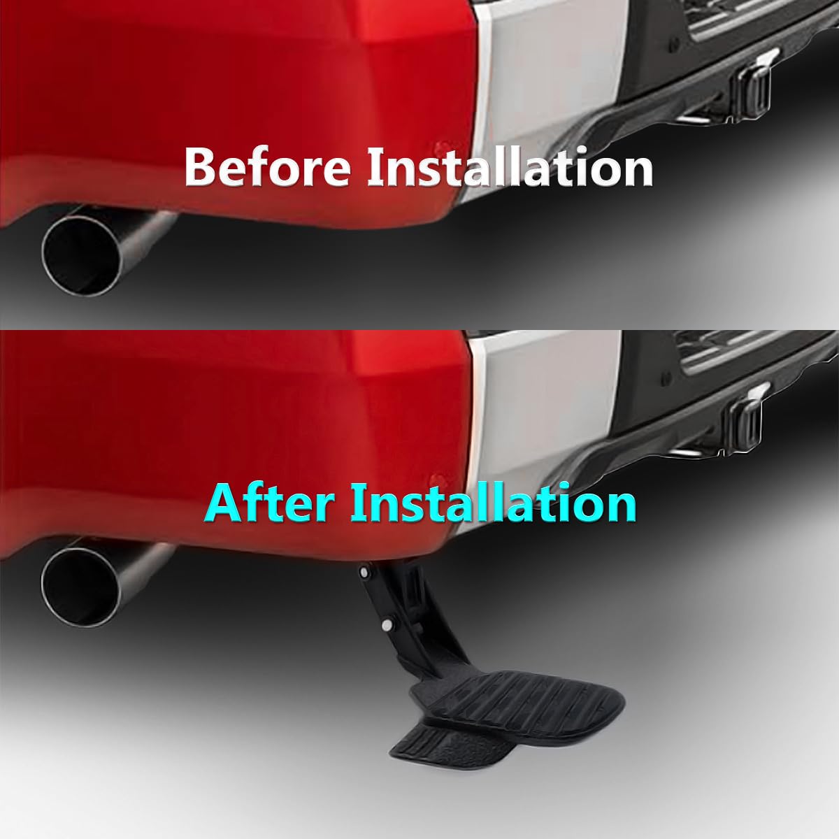 WANGDUOYU Truck Bed Step Retractable Rear Bumper Step Compatible with Tundra 2022-2023? Folding Tailgate Step with Explosion-Proof Coatings (Tundra 2022-2023)