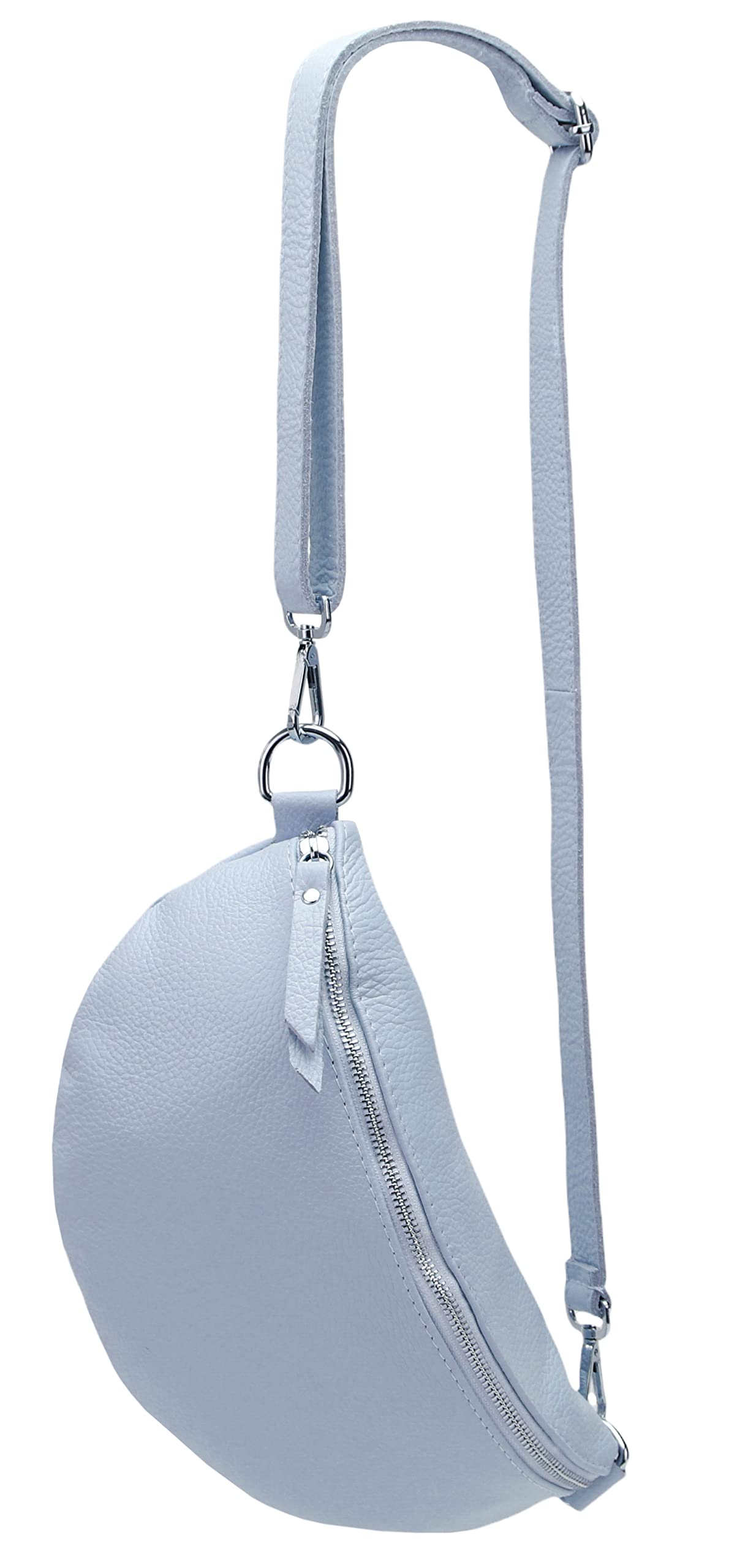 SH Leder ® Lala G399 Sac Banane Unisexe en Cuir véritable pour Festival, Voyage, Grand Sac à bandoulière, 30 x 18 cm