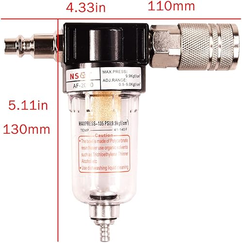 Miniatura 2 de AF2000 neumático 14G pulgadas aire aceite filtro de agua herramienta de aire compresor filtro de aire Kit de filtro de aire