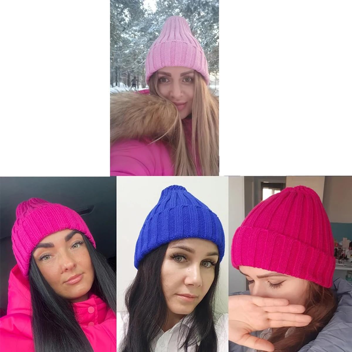 Berretto Invernale Elastico E Morbido con Risvolto per Uomo E Donna, Cappello Classico Unisex in Maglia con Teschio per Lo Sci