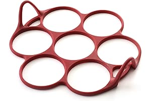 Norpro 957R Silicone Silver Dollar Pancake and Egg Ring Mold (7 Count)