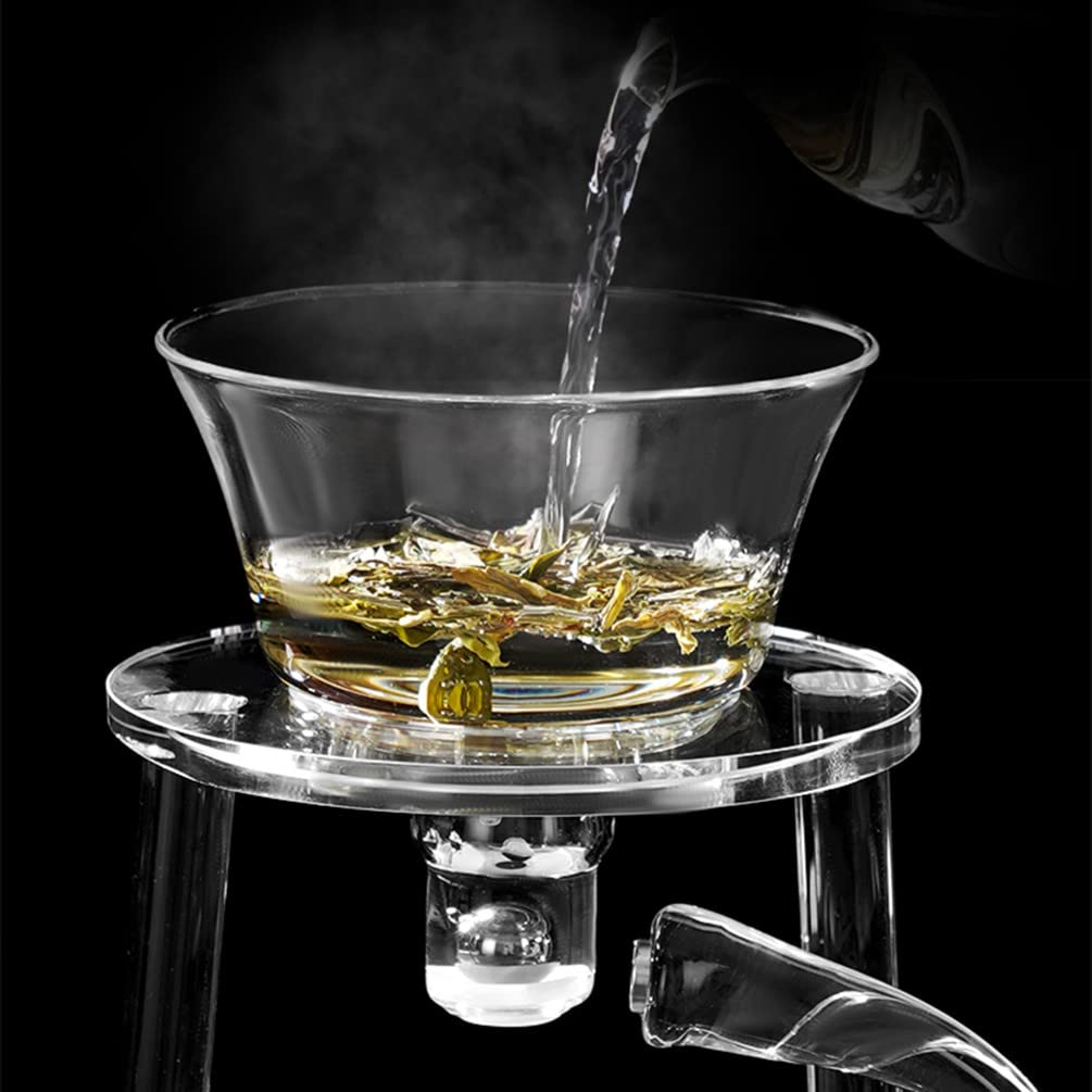 Halbautomatisches Teeservice aus Glas, Teeservice, Wasserumleitung, drehbare Abdeckung, Schüssel, Lazy Tea Maker, Teekanne, Kungfu-Teetasse