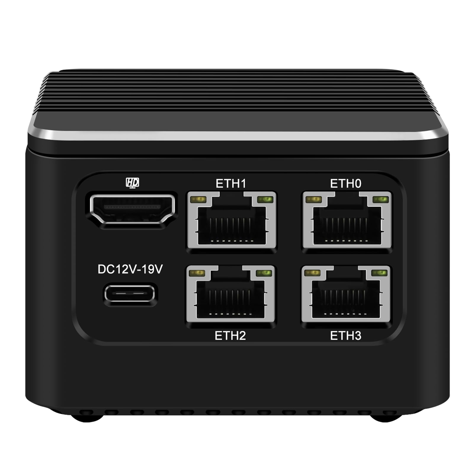 Tuofudun 12th gen Intel N200 Firewall Box, 4 Cores up to 3.7GHz, 4 x I226-V 2.5GbE, 16GB LPDDR5 4800MHz, 512GB SSD, Mini PC Router, NAS Server, HDMI/Type-C 4K@60Hz, pfSense/OPNsense