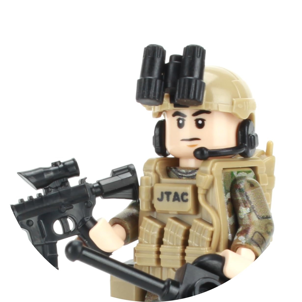 1.6 Inches Tall JTAC/CCT Air Force Special Forces OCP Custom Minifigure | Genuine Military Minifig | Printed Camo | Gear Made in The USA | Great Gift for Ages 10+ to Adult AFOL
