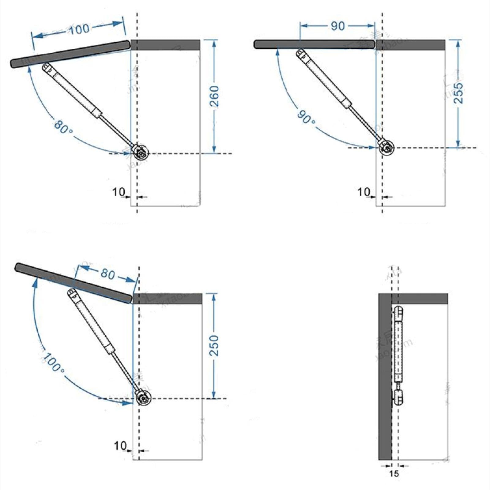 1 szt. Meblowy hydrauliczny pręt podporowy sprężynowy bufor gazowy do drzwi szafek hydrauliczne ukryte zawiasy szafkowe 40/80n/100n/120n (srebrny 40N)
