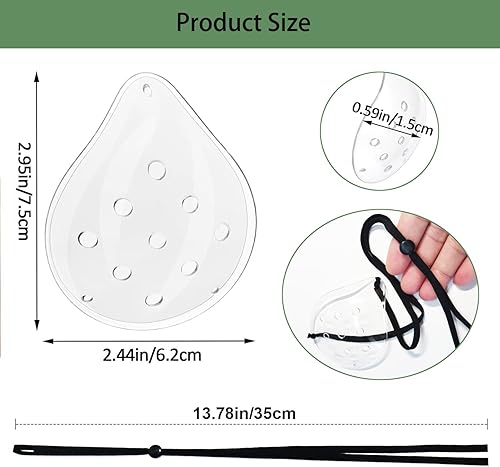 Miniatura 5 de 2 protectores de ojos transparentes para cirugía de cataratas, parche protector de ojos con ventilación dura con banda elástica extendida, protector