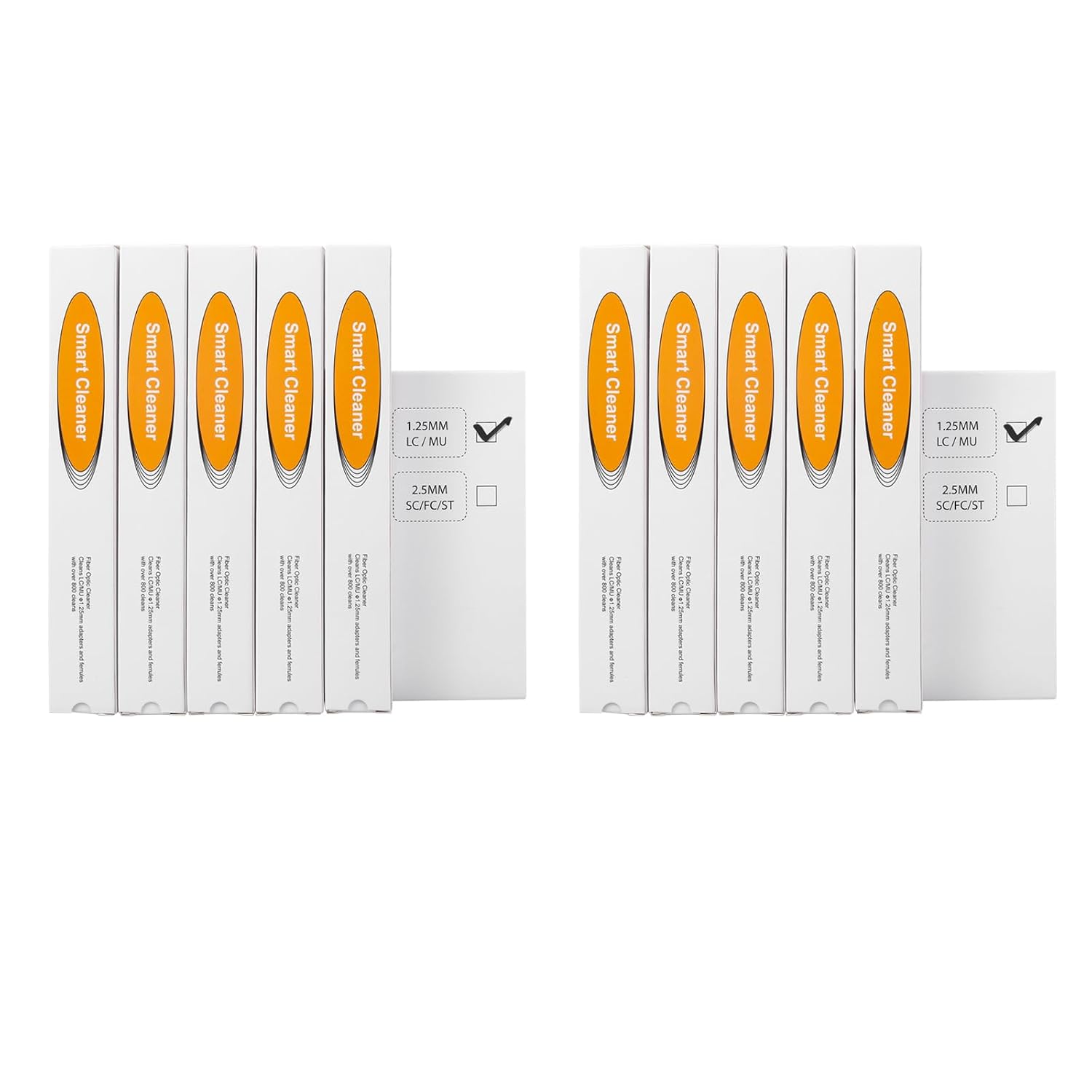 10 pcs Fiber Optic Cleaner Fiber Optic Tools Cleaing Pen for LC/MU 1.25mm Connector Over 800 Cleans Fiber End Face Cleans & Optical Connector Cleans