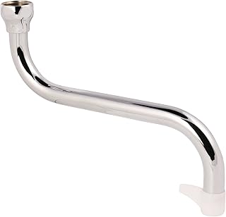 Sanitop-Wingenroth 23124 4 S wylot rurowy do urządzeń gorącej wody z osłoną plastikową, 250 mm, chromowany metal