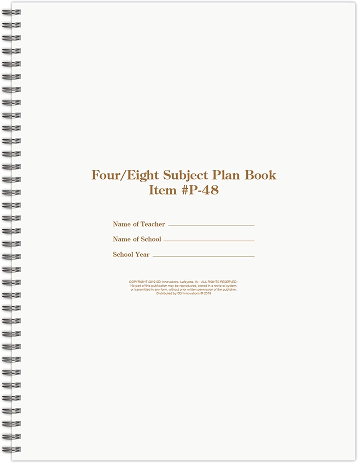 Whaley P48 Four/Eight Subject Teacher Planner, 9” x 12” image 2