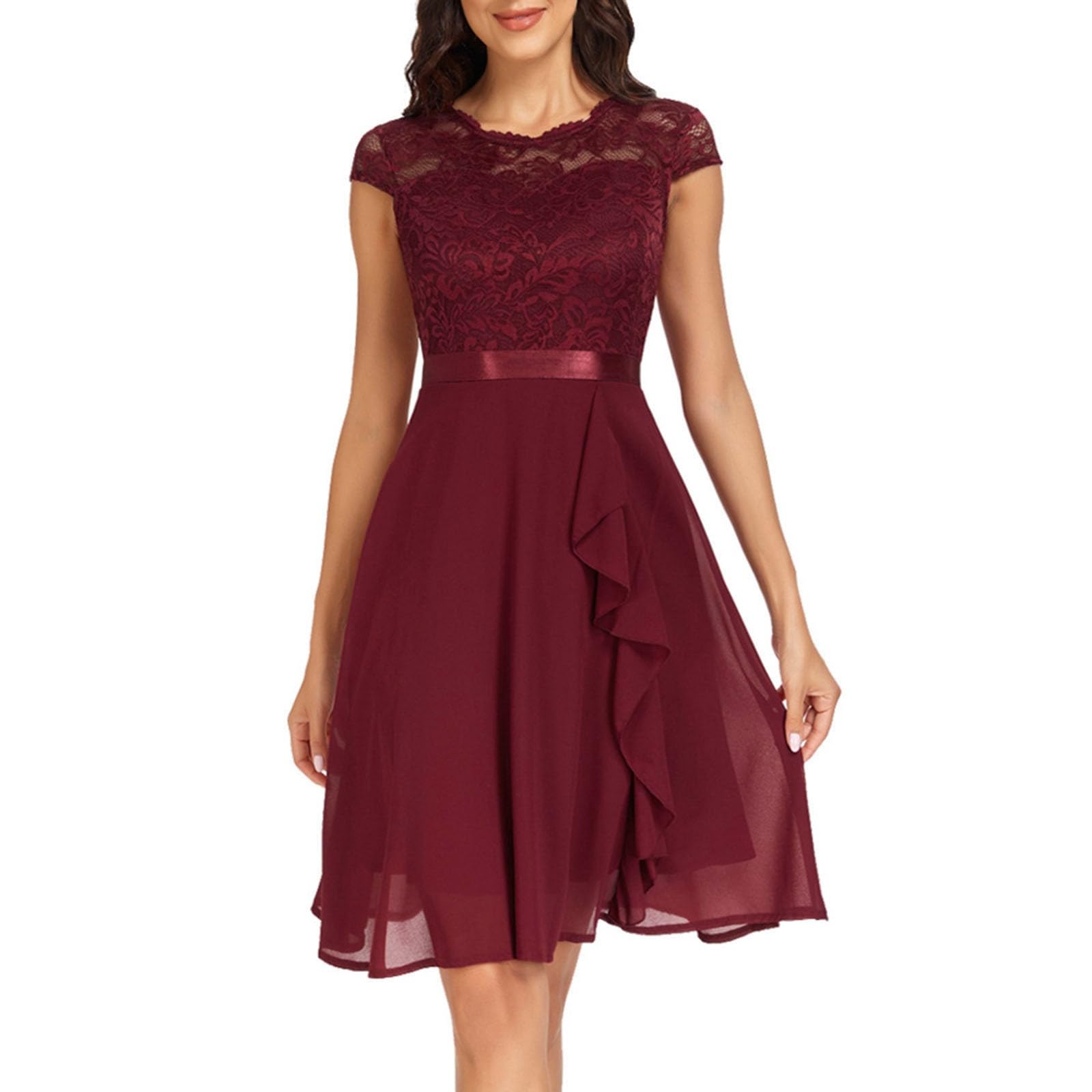 Elegante Vestido de Novia para Mujer con Mangas en Encaje y Gasa para Ceremonia de Boda y Eventos Formales de Noche con Diseño Sofisticado y Ajuste