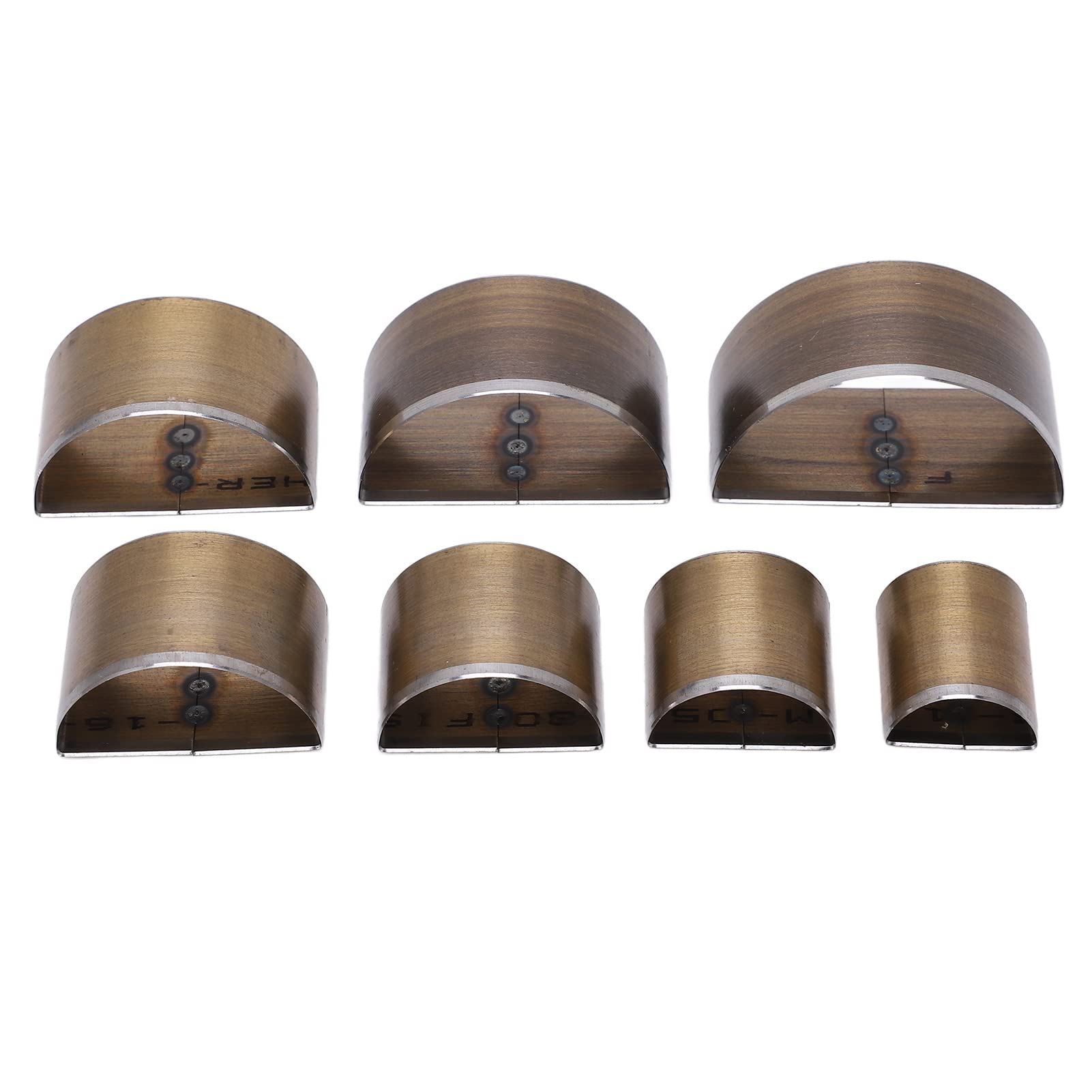 Set di Fustelle per Pelle, 7 Pezzi Semicircolari da 50 mm, Utensili in Acciaio ad Alta Velocità per Lavorazione Artigianale di Pelle, Gomma, Silicone