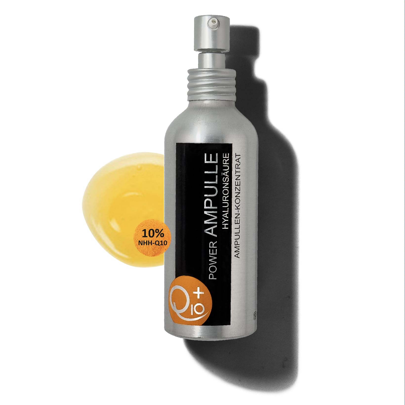 Q10 Power Ampulle – Hochdosiertes Anti-Aging Serum mit 2x Hyaluronsäure, Panthenol – Vegan, Bio, Feuchtigkeits-Booster für Gesicht & Dekolleté – Made in Germany, 100 ml