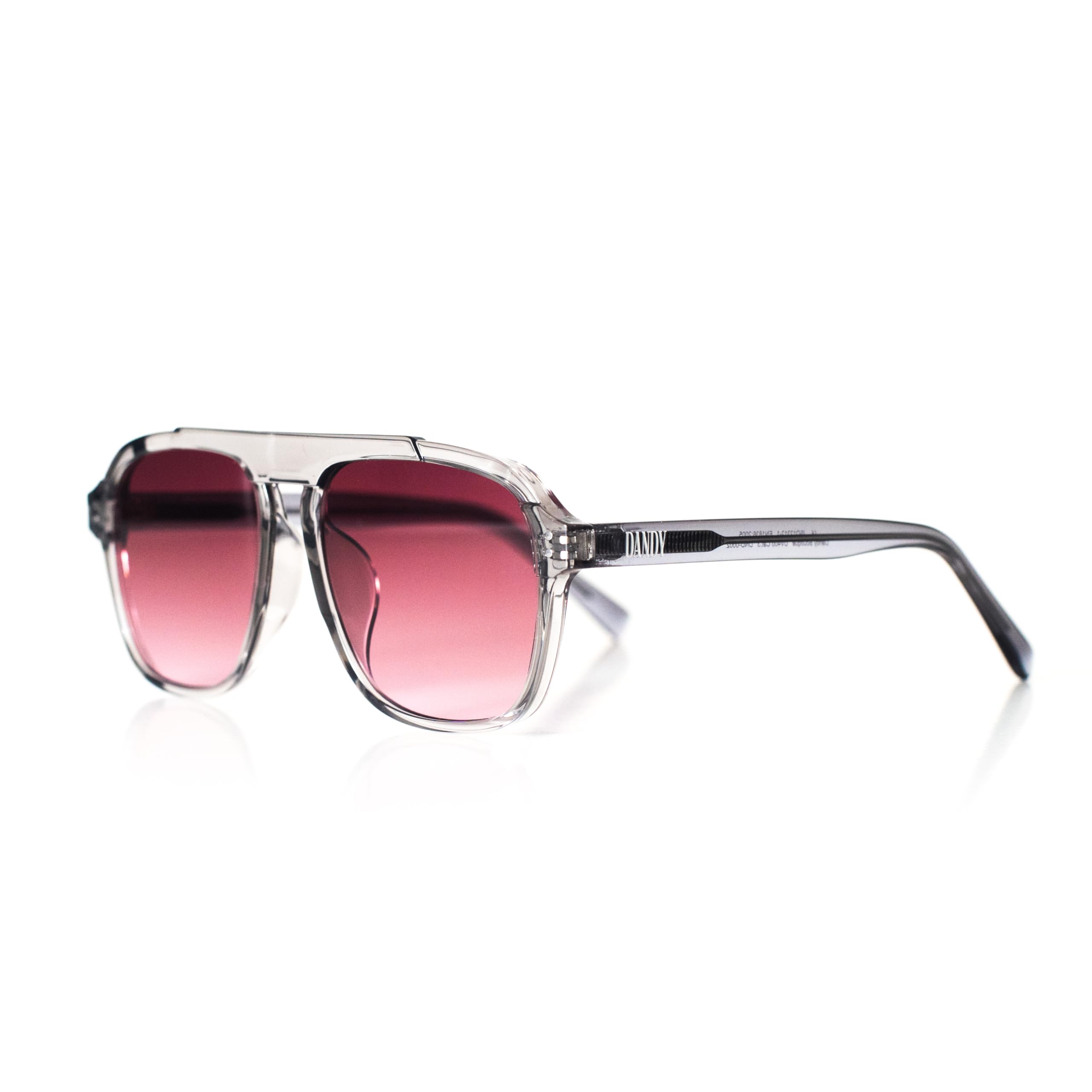 TONI Sonnenbrille, Bordeauxrotes Verlaufsglas, Transparent-Grauer TR90-Rahmen, UV400 Schutz