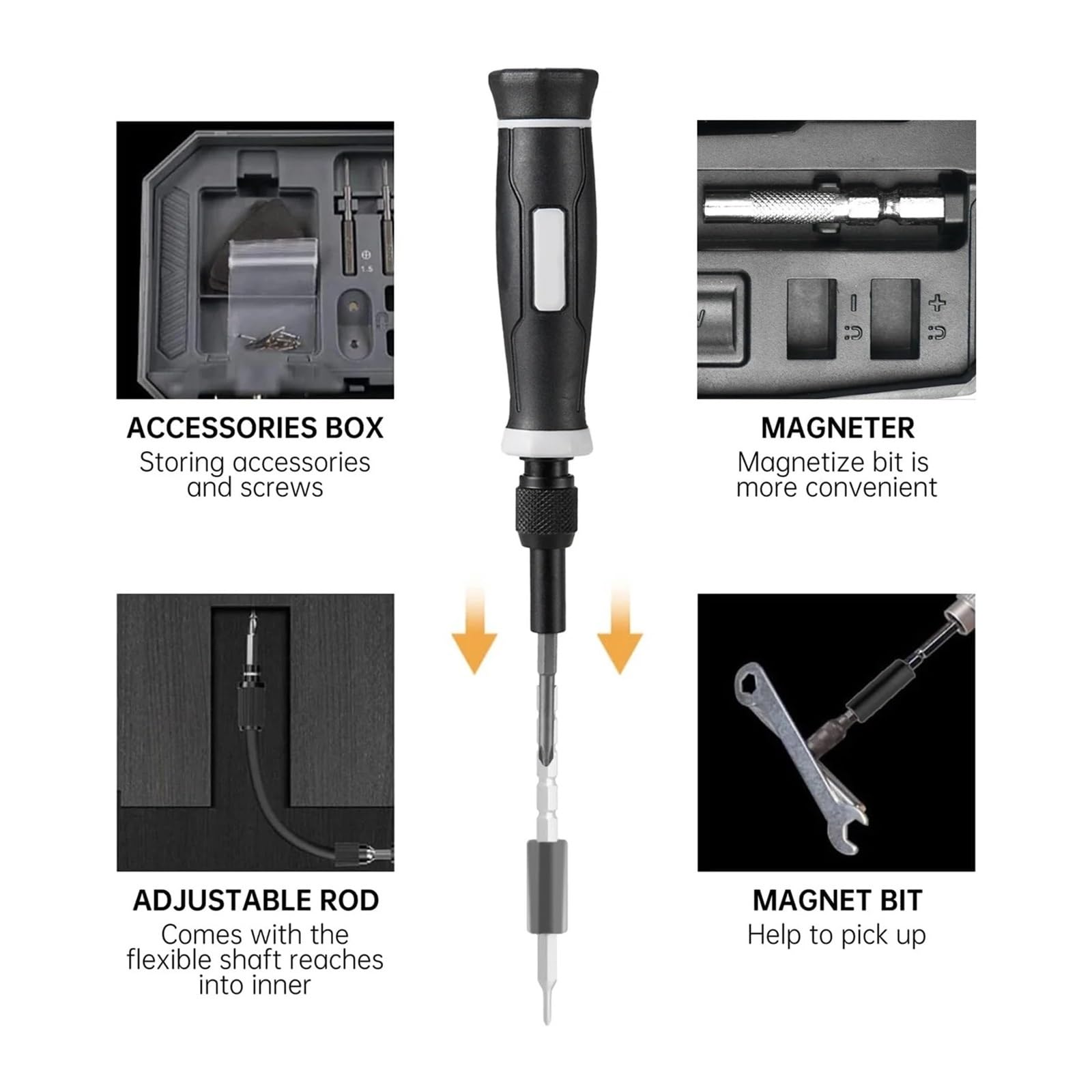 Kit de destornillador precisión magnético 25 152 en 1 puntas Torx T5 T6 for reparación portátiles
