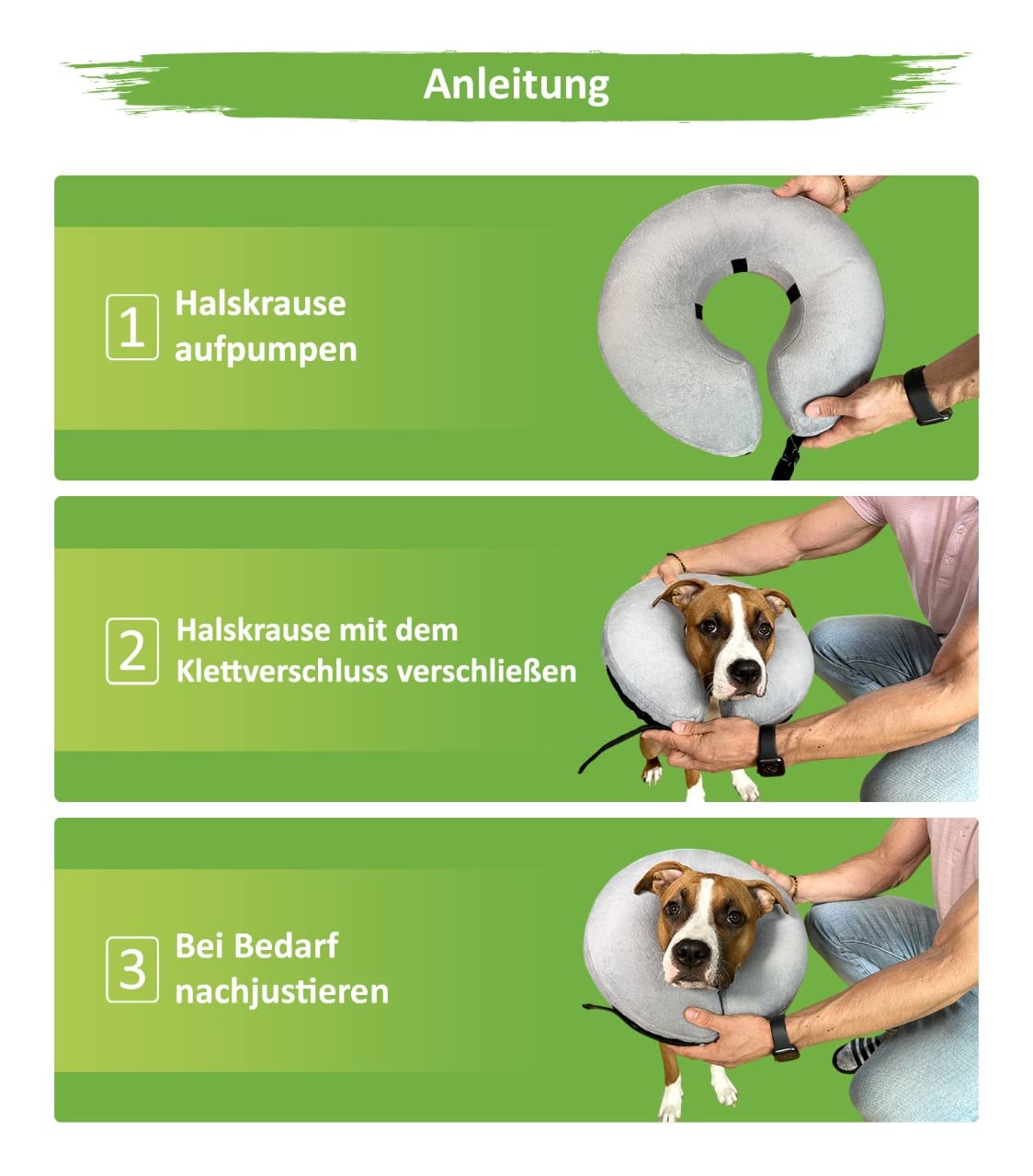 NEU: MC-Royal®Premium Halskrause - aufblasbare Premium Halskrause für Hunde und Katzen [zuverlässiger Schutz] - Hundehalskrause - Leckschutz Hund - Hundekragen - Halskrause Katzen - Schutzkragen Hund
