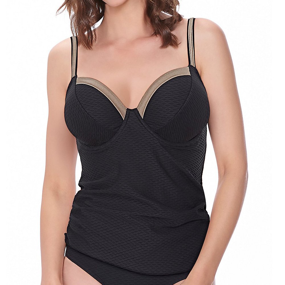 Fantasie Swimwear Monaco U/W Tankini Top With Gathered Side 32F Stardust