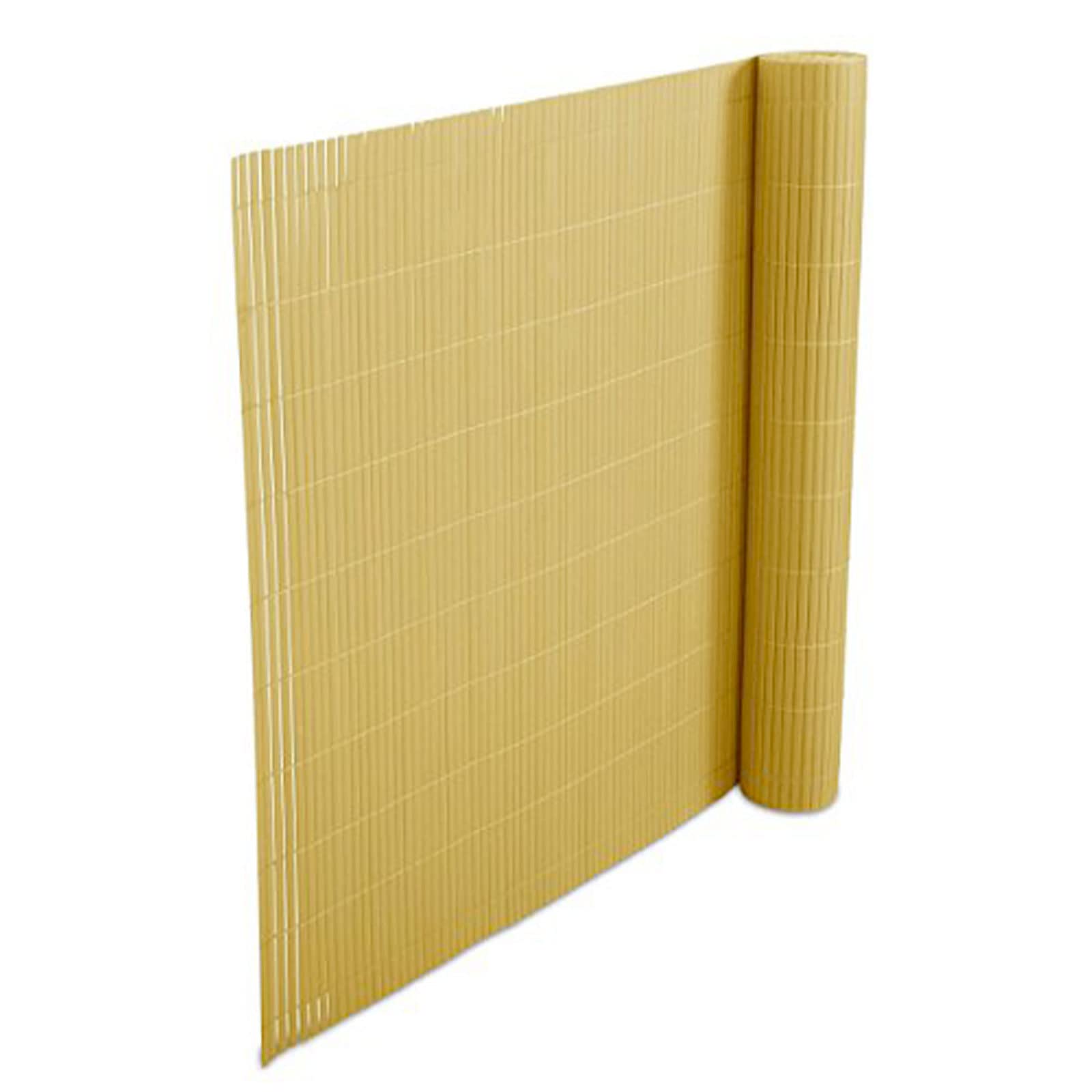 Mondo Viro Arella in PVC canna ellittica 16 mm resistente ai raggi UV - Separè a rotolo (150 x 300 cm, Naturale)