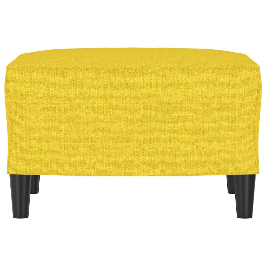 Générique Fußhocker, hellgelb, 60 x 50 x 41 cm, aus atmungsaktivem Stoff, bequemer und stabiler Sitzsack für Sofa oder Liegestuhl, Rahmen aus robustem Sperrholz, Sitzerhöhung