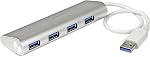 StarTech.com 4 Port USB 3.0 Hub – Câble intégré – Compact – SuperSpeed – noir – USB Fendeur – USB Expandeur de port – USB 3 Portable mini quai de voyage multiports, USB Extendeur, Entreprise PC Ordinateurs portables Mac, compatible avec les rétro-rétrospecteurs