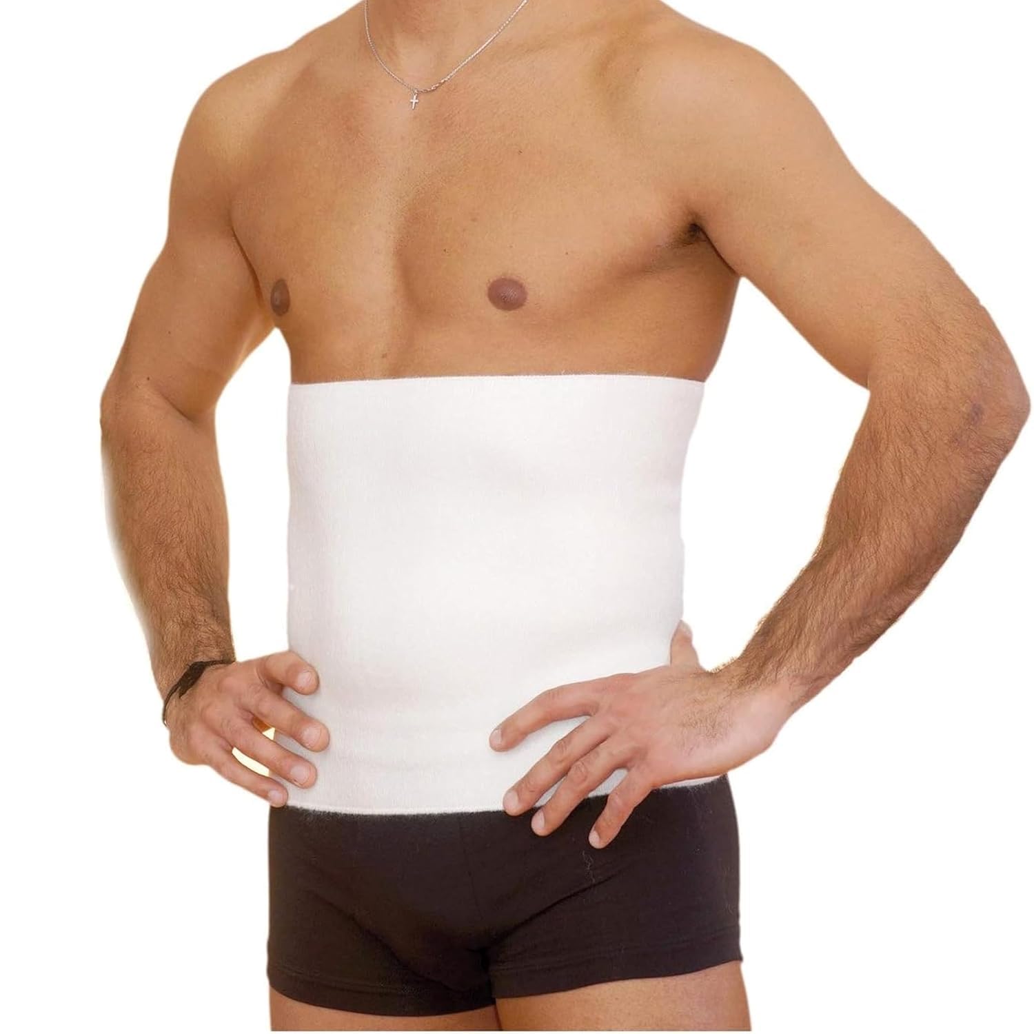 BODYPERFECT Ceinture lombaire chauffante Laine Abdominale Homme Femme Gaine ventre plat SMALL