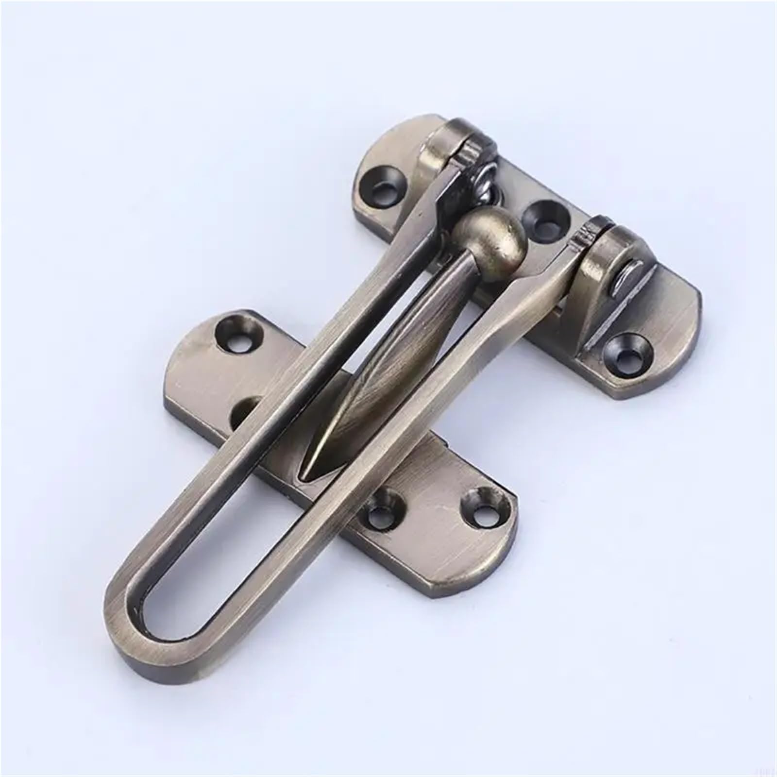 Lot de 20 verrous de porte battante contre le vol, installation simple pour l'avant et l'intérieur (bronze)