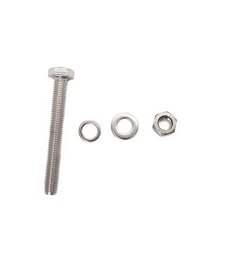 Vista 19 de BinifiMux Juego de 10 tornillos y tuercas hexagonales M8, 1.969 in, 304/18-8, DIN933, acabado liso