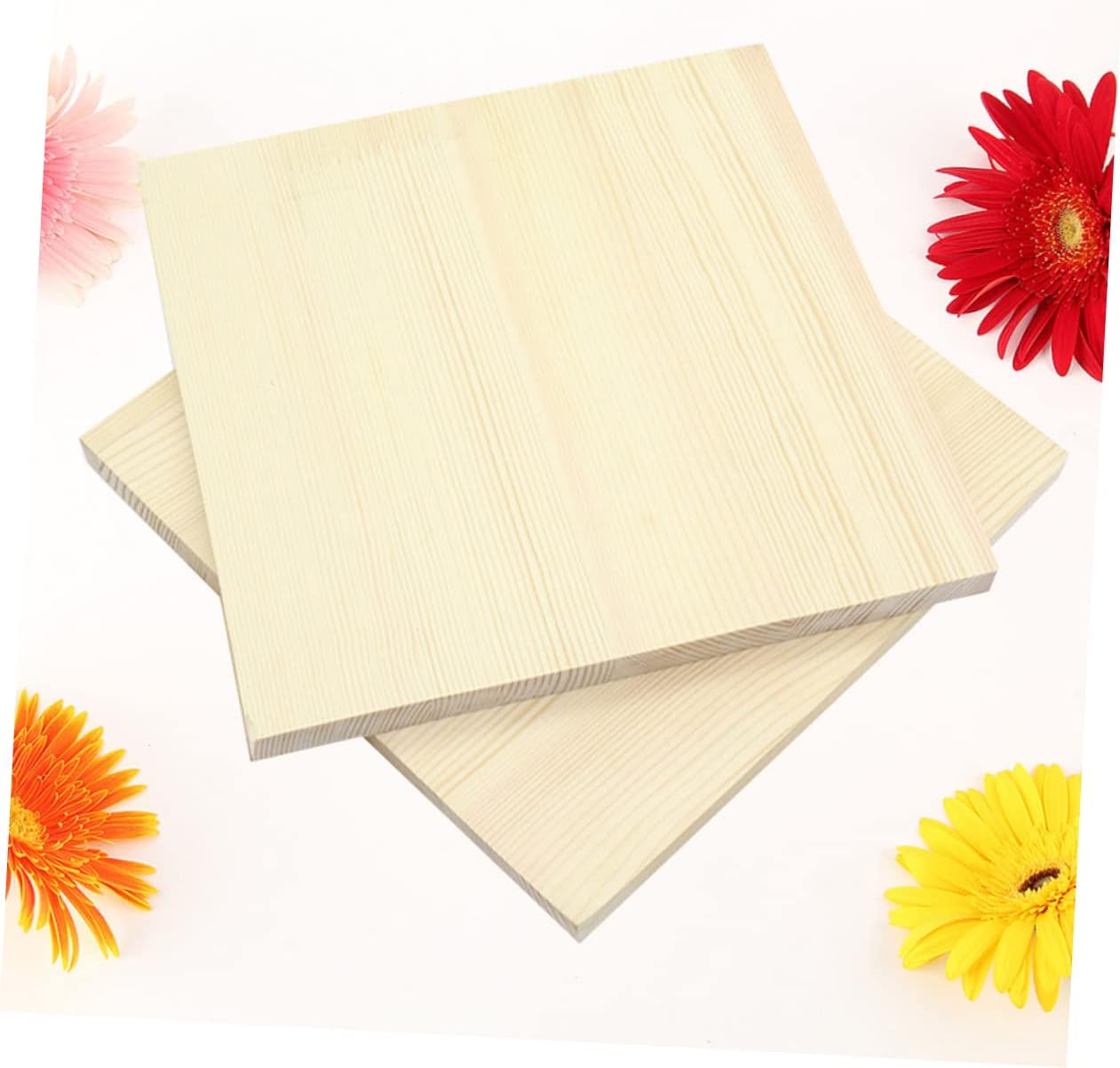 DOITOOL 2pcs Solid Wood Craft Squares Board Workbench for Clay Sculpture Tool Bracket