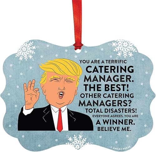 Miniatura 43 de Andaz Press Presidente Donald Trump Fancy Frame Recuerdo Adorno de Navidad, Regalo de broma de Técnico de Farmacia, 1 paquete, divertidas ideas