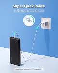Miady 2-Pack 10000mAh Dual USB Portable Charger, Slim USB-C Power Bank, Travel Battery Pack 3 Outputs 2 Inputs Compatible with iPhone 17/16/15/14 Galaxy S24/22 Google iPad Android etc