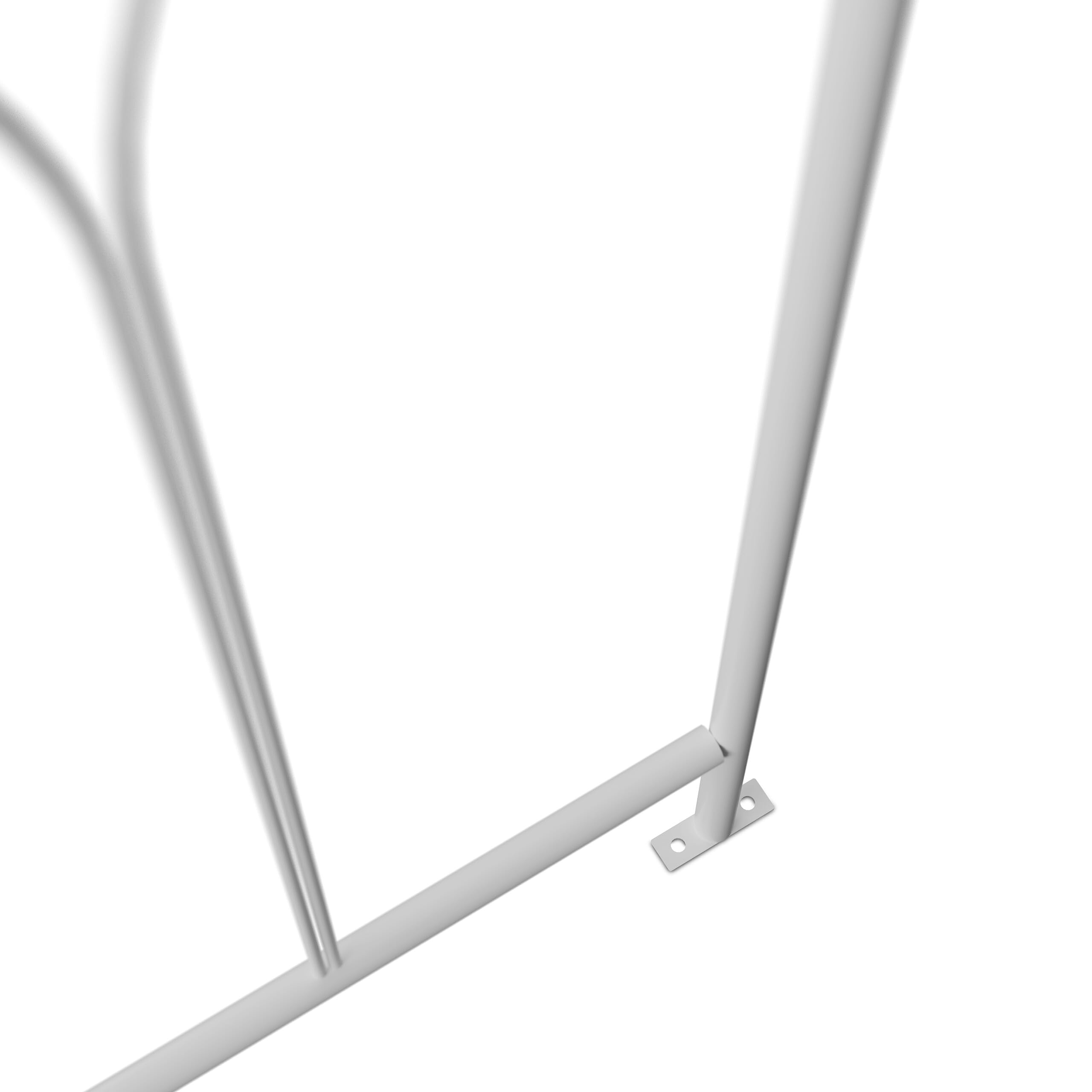 Relaxdays Arco per Piante Rampicanti da Giardino, Gazebo Metallo Rose, Pergola HLP 269x211x211 cm, Padiglione, Bianco