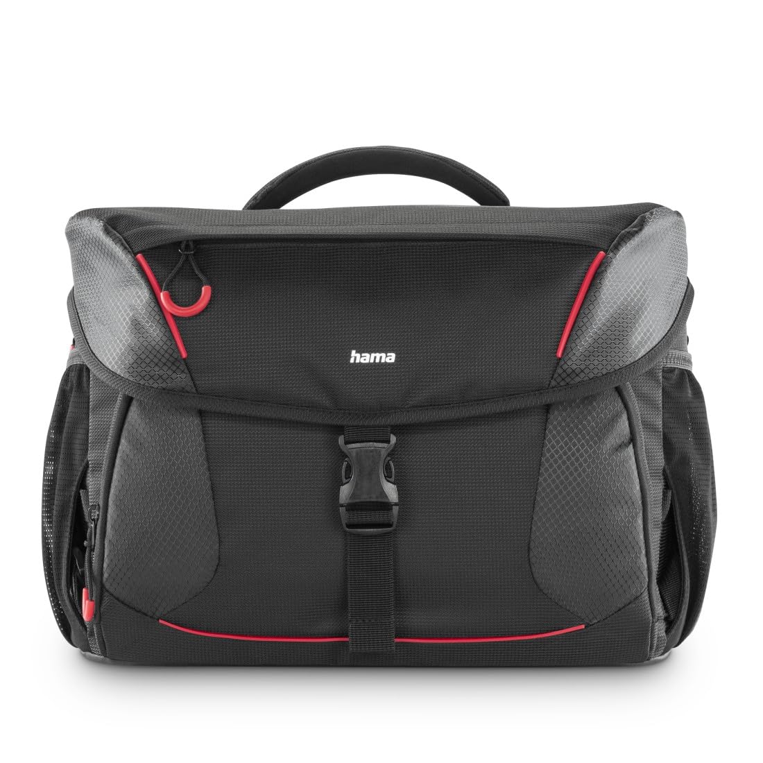 Hama Modern Camera Case - Phoenix 200, Black, with 7 Dividers, Recycled Polyester, Zipper, Unisex