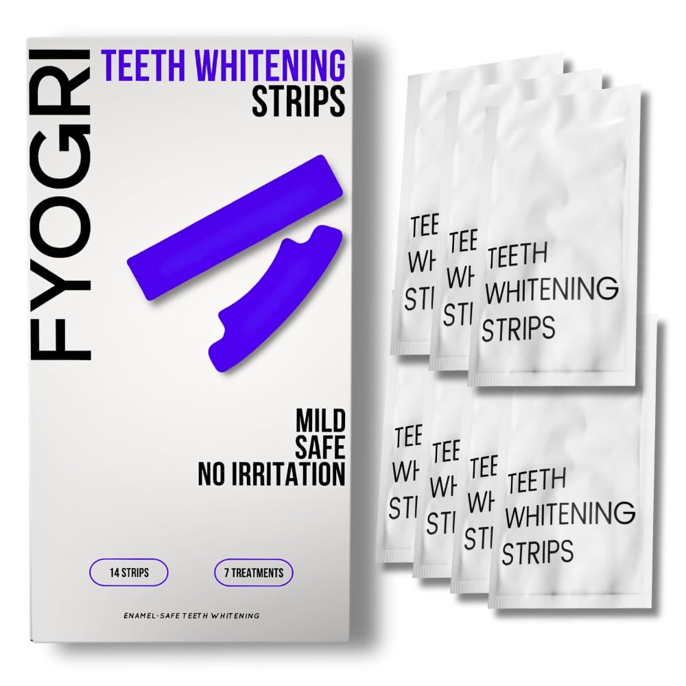 Tooth Whitening Strips Coconut Flavour 14 Strips 7 Treatments 6 HP Teeth Whitening Strips Coconut for a Brighter