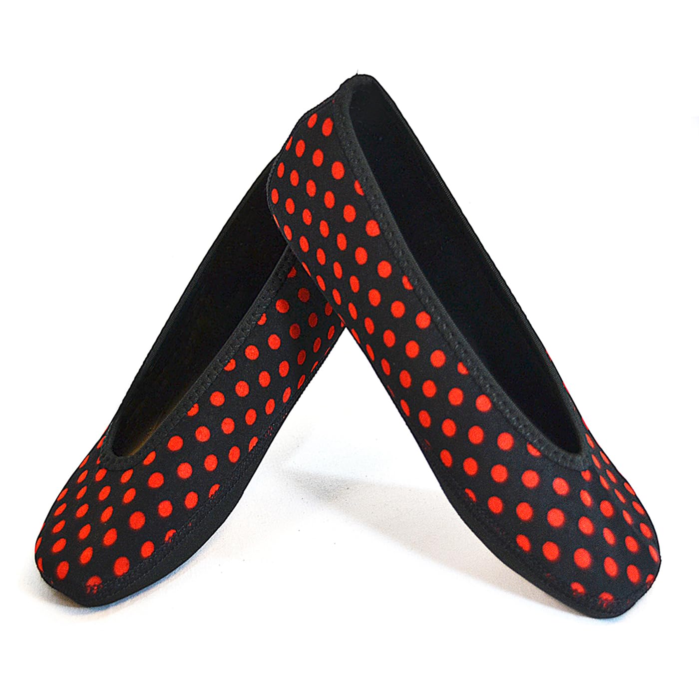 Nufoot Women's Ballet Flats - Foldable Neoprene Slipper Socks For Travel, Yoga & Home (Red, Size Small) - View #10