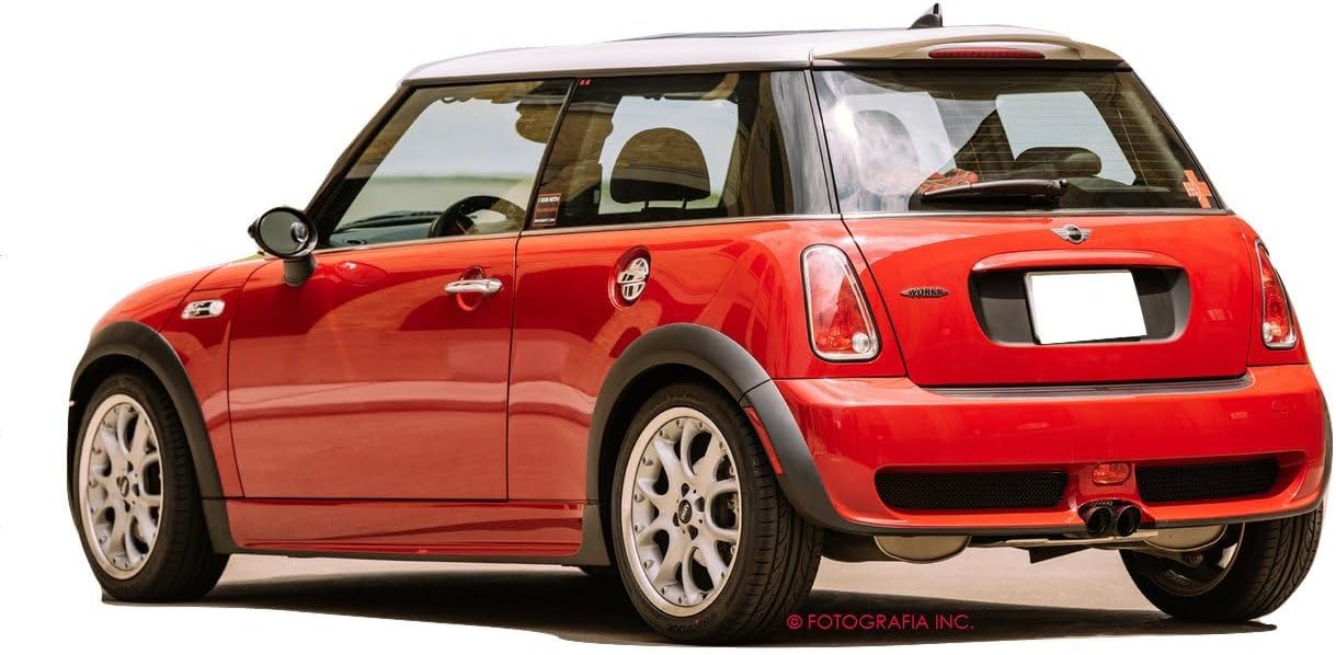 Zunsport Compatible With Mini Cooper R50 JCW & R53 JCW - Rear Grille Set - Black Finish (2000 to 2006)