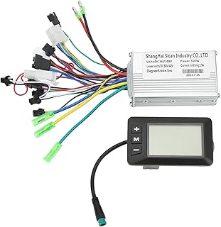KOSDFOGE 36V 48V 350W Electric Bike Brushless Motor Controller LCD Panel Kit Bike Motor Controller Conversion Set for DIY Electric Bikes, Electric Vehicles