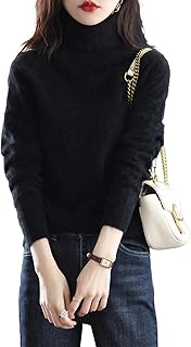 Sponsored Ad - XAWZL Women's Turtleneck 100% Mink Wool 2025 First-Line Ready to Wear Fall Winter Seamless Knit Pullover Sw...