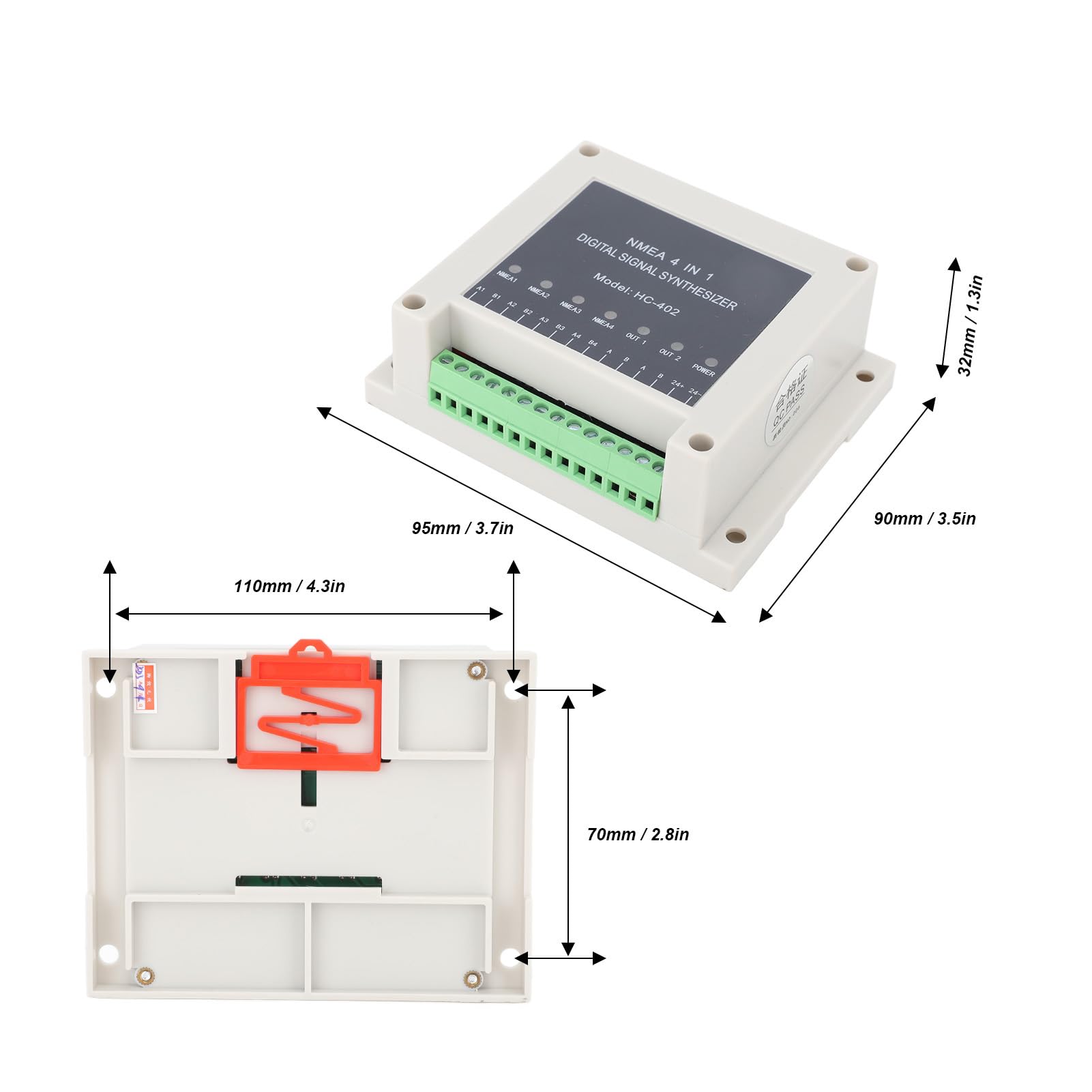 BRRNOO Sintetizzatore Digitale NMEA 4 in 1 HC 402 Selezione Automatica della velocità di Trasmissione per Dispositivi Marini con Protocollo NMEA0183